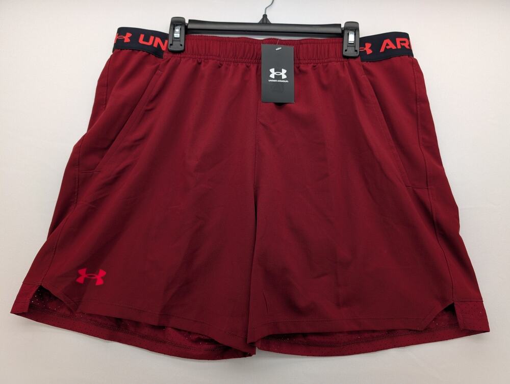 NWT Under Armour Men's UA Vanish Woven 6" Shorts in League Red size XL